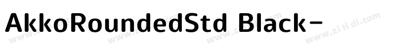 AkkoRoundedStd Black字体转换